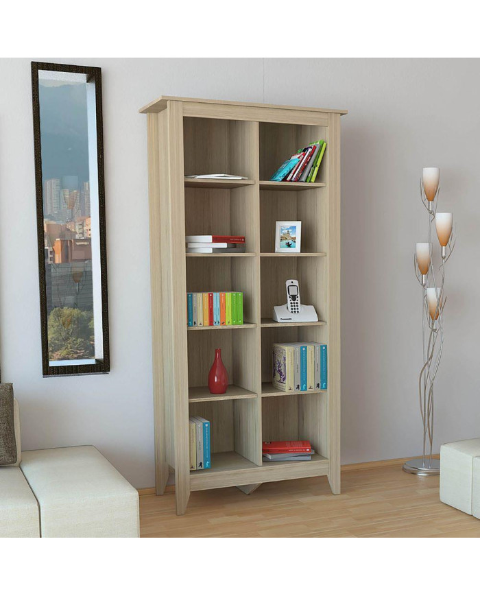Biblioteca Sarume, Beige, con Cinco Entrepaños Dobles