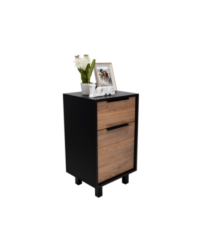 Organizador Wesley, Wengue y Miel, con Una Puerta y Un Cajón Organizador