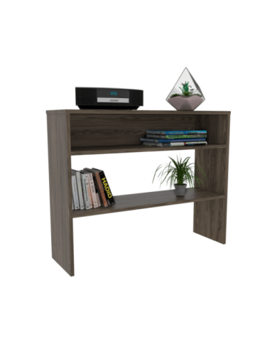 Mesa Auxiliar Ascher, Chocolate, con Dos Entrepaños