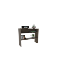 Mesa Auxiliar Ascher, Chocolate, con Dos Entrepaños