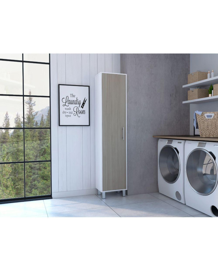 Muebles Aseo Jalisco, Blanco, con Cuatro Entrepaños y Amplio Espacio de Almacenamiento