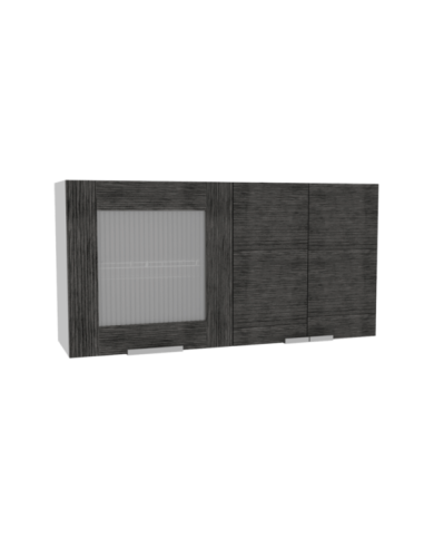 Gabinete Superior Diamante, Gris, con Tres Puertas Abatibles