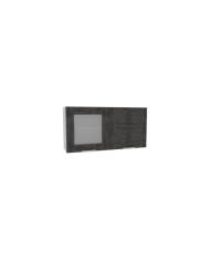 Gabinete Superior Diamante, Gris, con Tres Puertas Abatibles