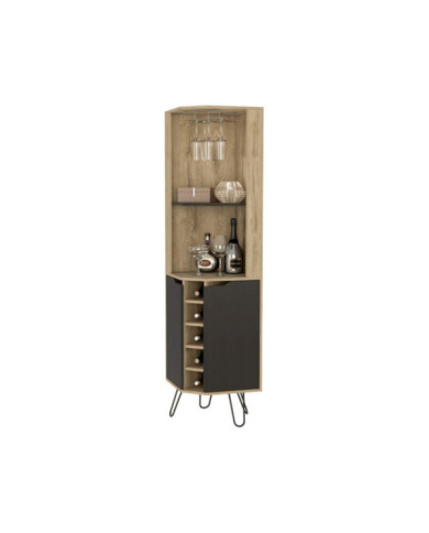 Bar Cleo, Macadamia y Wengue, con Con Espacio Para Porta Vasos y Botellas