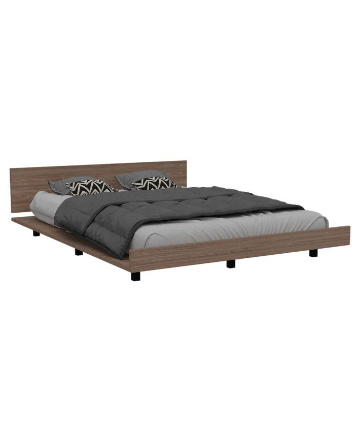 Cama Queen Wesley, Miel, con Patas Metálicas