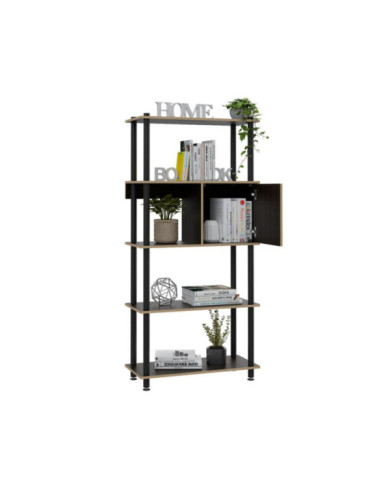 Biblioteca Olaf, Wengue y Café Claro, con 4 Entrepaños 1 Puerta