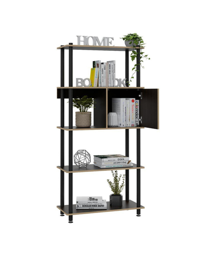 Biblioteca Olaf, Wengue y Café Claro, con 4 Entrepaños 1 Puerta