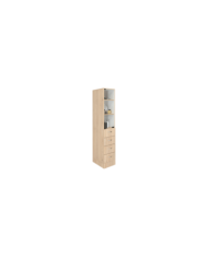 Mueble Auxiliar de Baño Picasso, Beige y Blanco, con Dos Entrepaños y Cuatro Cajones