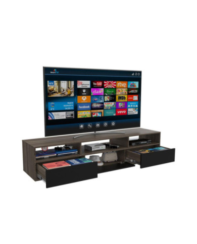 Mesa Para Tv Tonny, Avellana y Wengue, Para Televisor de 50 Pulgadas