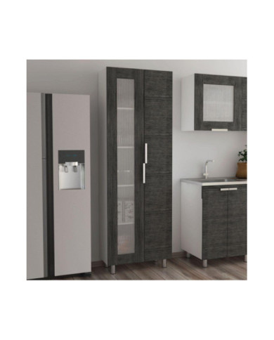 Alacena Diamante, Gris, con Dos Puertas Cuatro Entrepaños y Amplio Espacio de Almacenamiento