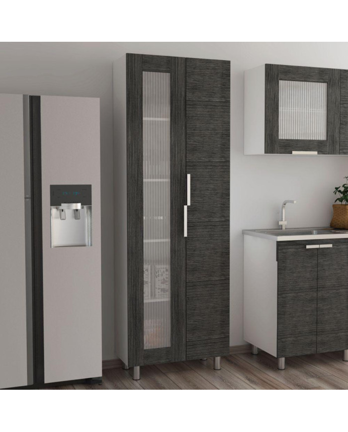 Alacena Diamante, Gris, con Dos Puertas Cuatro Entrepaños y Amplio Espacio de Almacenamiento