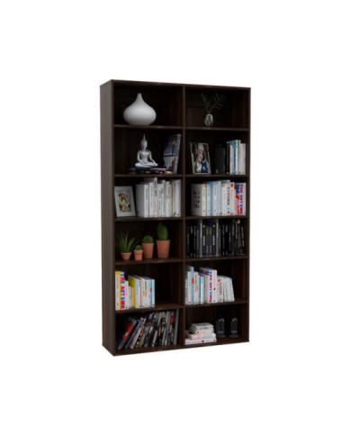 Biblioteca Taira, Caoba, con Amplio Espacio de Almacenamiento