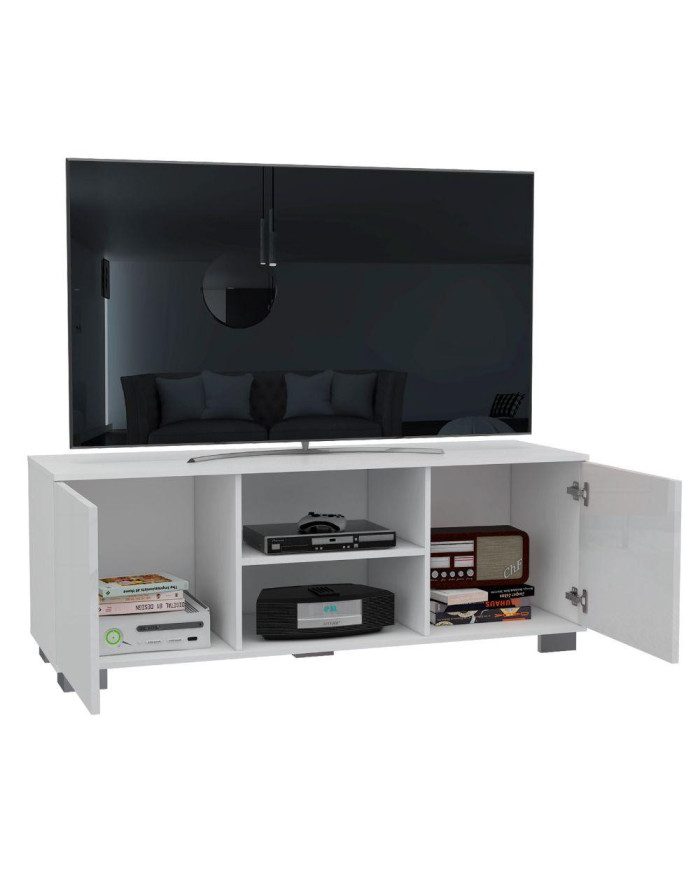 Mesa Para Tv Rayo, Blanco, con Dos Puertas y Un Entrepaño