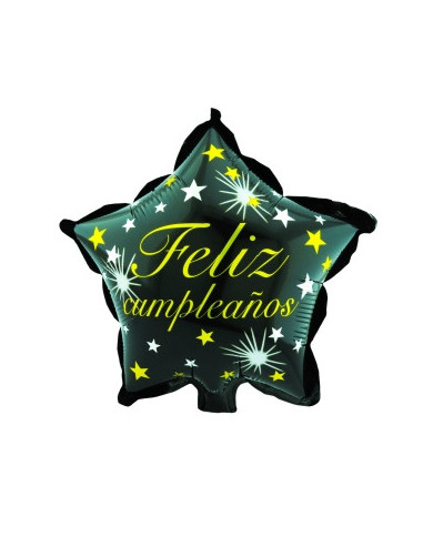 Globo M10" Estrella Feliz Cumpleaños 2