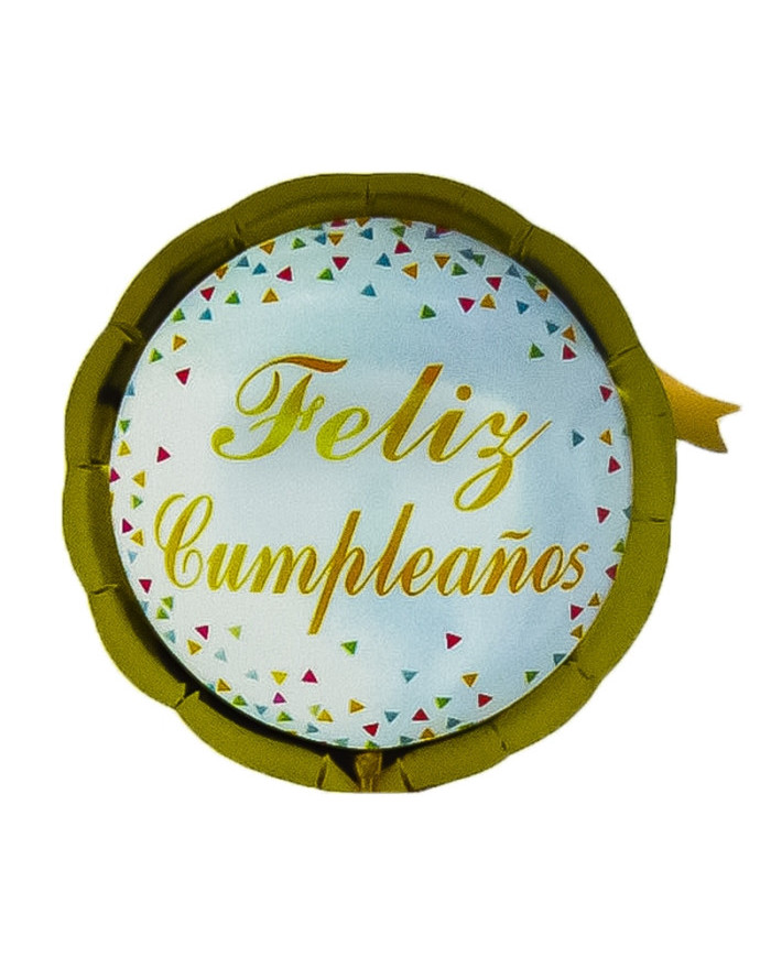 Globo M10" Redondo Feliz Cumpleaños 1