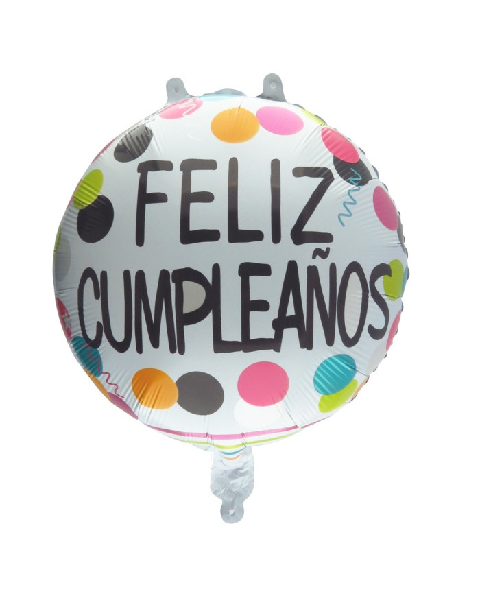 Globo M18" Circulo Feliz Cumpleaños 1