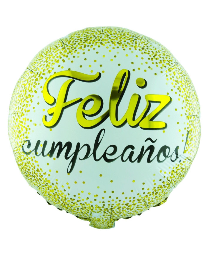 Globo M18" Circulo Feliz Cumpleaños 2