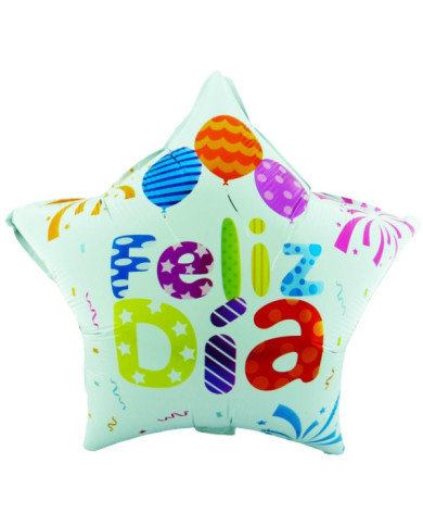 Globo M18" Estrella Feliz Día 2
