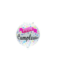 Globo M18" Redondo Feliz Cumpleaños 3