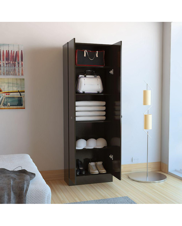 Closet Ainara, Wengue, con Cinco Entrepaños