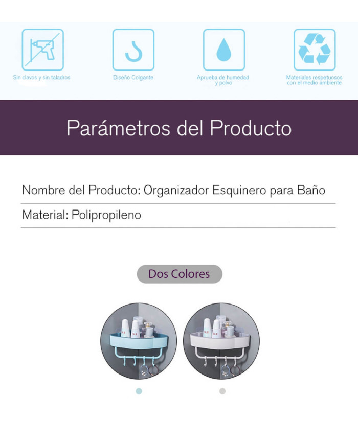 Esquinero Sencillo De Baño