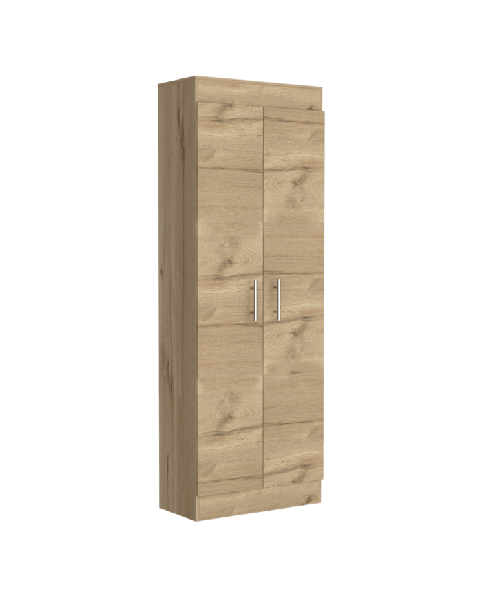 Alacena Barlovento, Café Claro y Blanco, Cuenta con Cinco Entrepaños y Dos Puertas Batientes