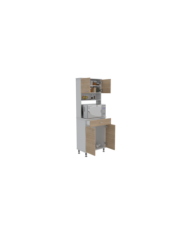 Alacena Huzy, Beige y Blanco, con Amplia Capacidad de Almacenamiento