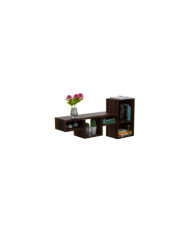 Repisa Frello, Caoba, de Cinco Espacios Para Ubicar Objetos