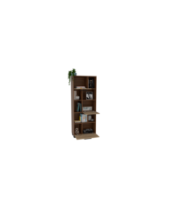 Biblioteca Marsel, Castaño y Café Claro, con Tres Puertas Abatibles y Varios Entrepaños