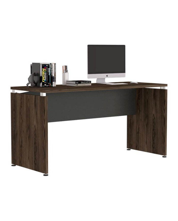 Escritorio Concept, Chocolate y Wengue, con Amplia Superfice