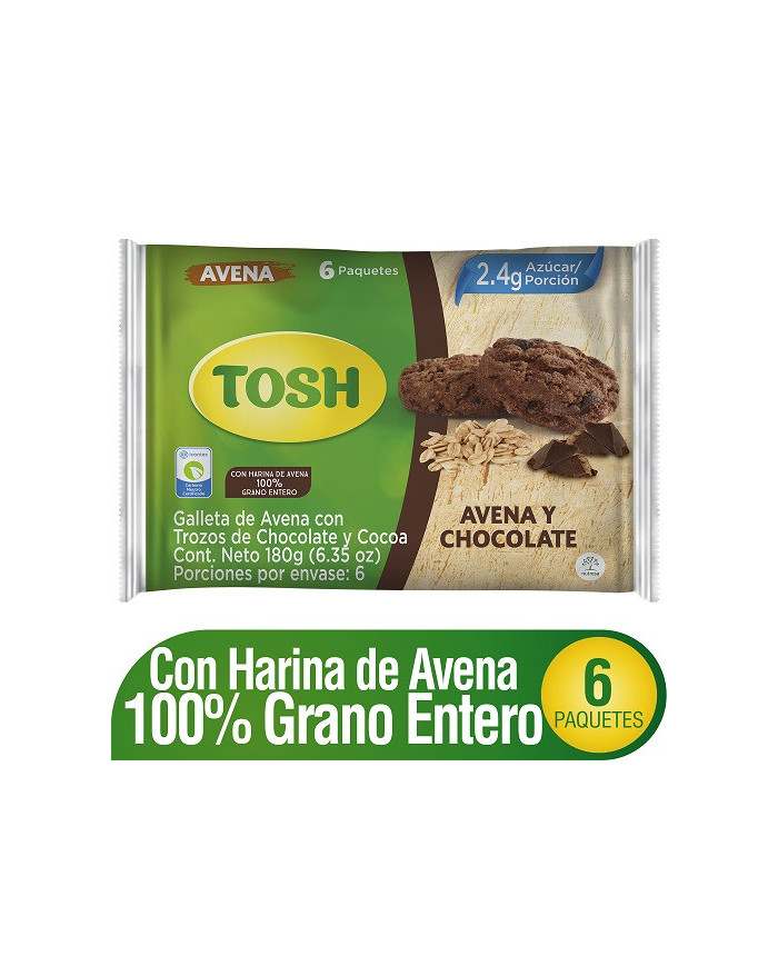 Gta. TOSH Avena Chocolate Bs. x6 180g