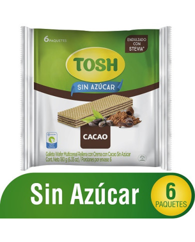 Gta. TOSH Wafer Multicereal Cacao Bs. x6
