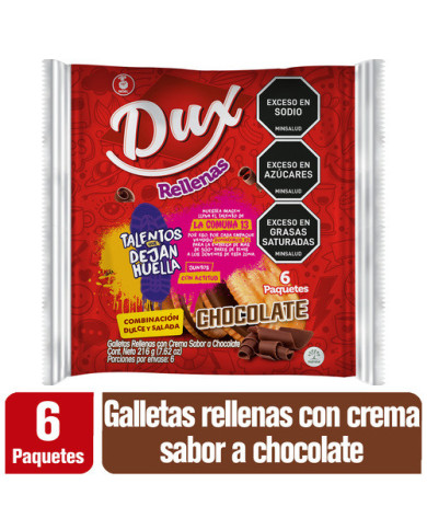 Gta. DUX Rellenas Chocolate Bs. 6x4
