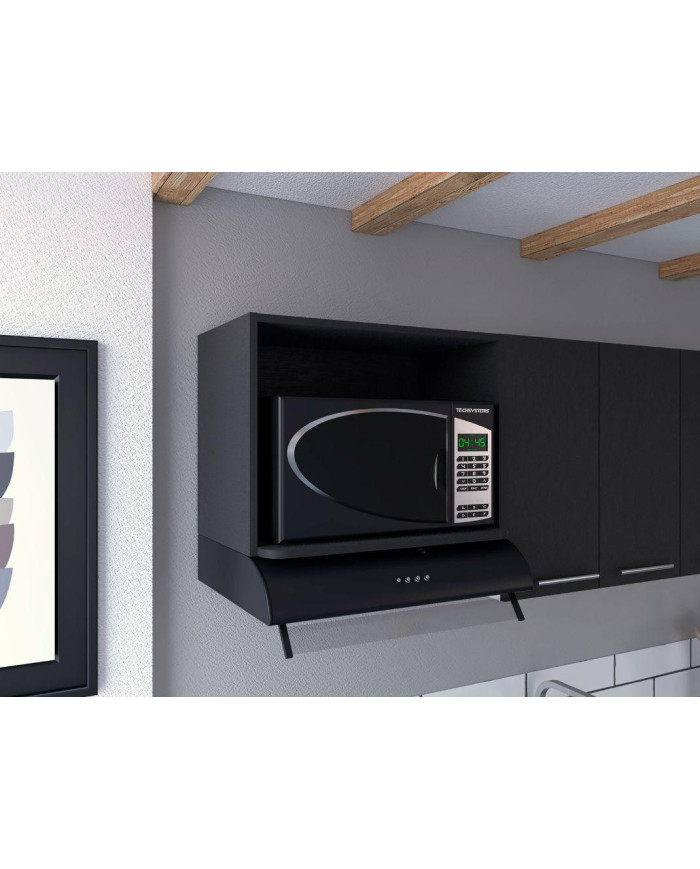 Mueble Auxiliar Lirio, Wengue, con Espacio Para Microondas