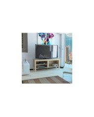 Mesa Para Tv Sarume, Beige, con Variedad de Entrepaños