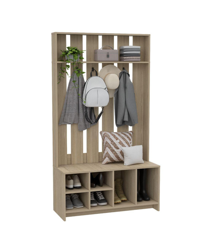 Mueble Auxiliar Zapatero, Beige, Ideal Para Ubicar Bolsos Entre Otros