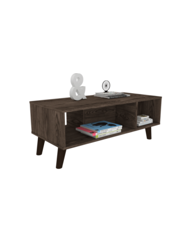 Mesa de Centro Targeryen, Chocolate, con amplios espacios para ubicar objetos