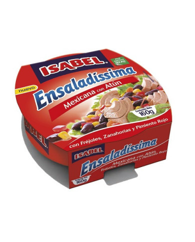 Ensalada atun ISABEL Mexican 160gr cjx18
