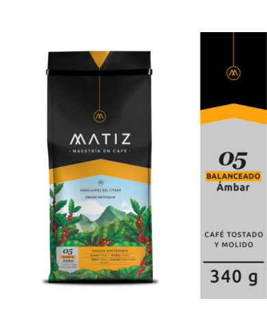 Cafe Matiz Ambar Molido 340g 8un