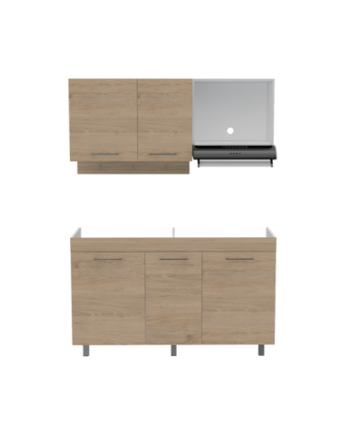 Cocina Integral Deneb, Beige y Blanco no incluye mesón