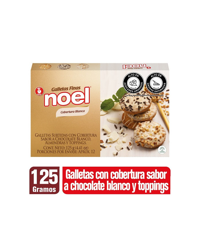 Noel surtidas recubiertas chocolate blanco x 125g