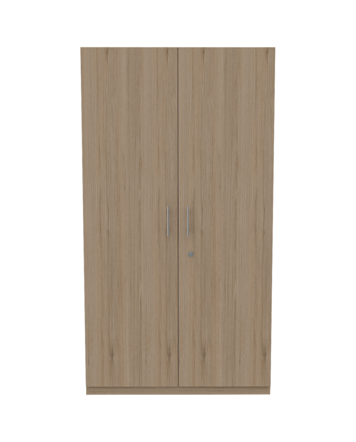 Closet Trade, Beige y Blanco con amplio espacio para almacenamiento y dos tubos para colgar ropa