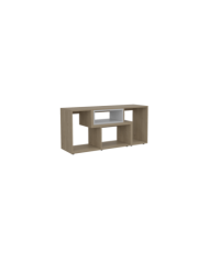 Mesa Para Tv Ascher Beige y Blanco Para Televisor de 50 Pulgadas