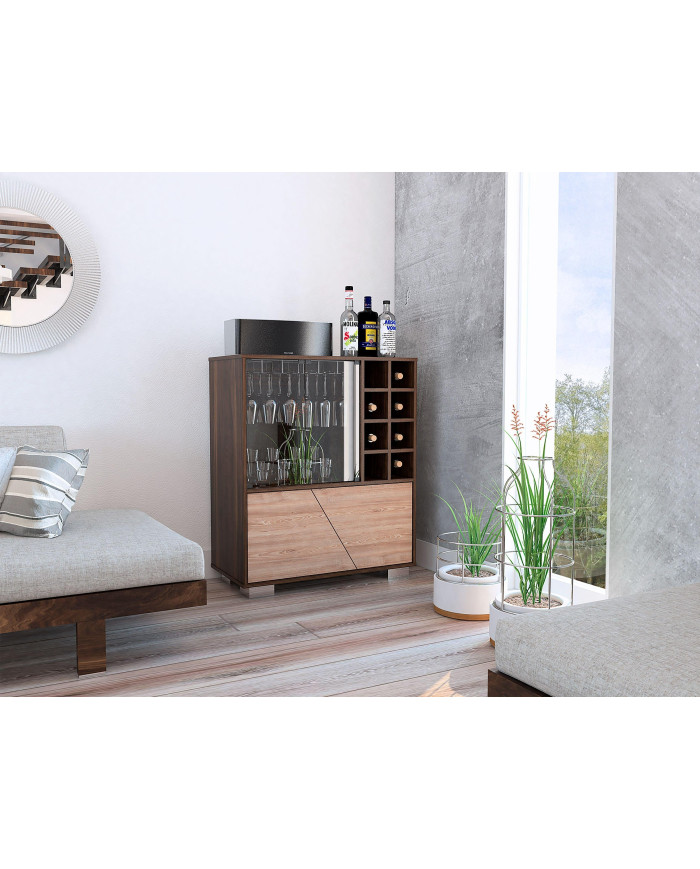 Bar Orus, Caoba y Miel con cuatro puertas batientes