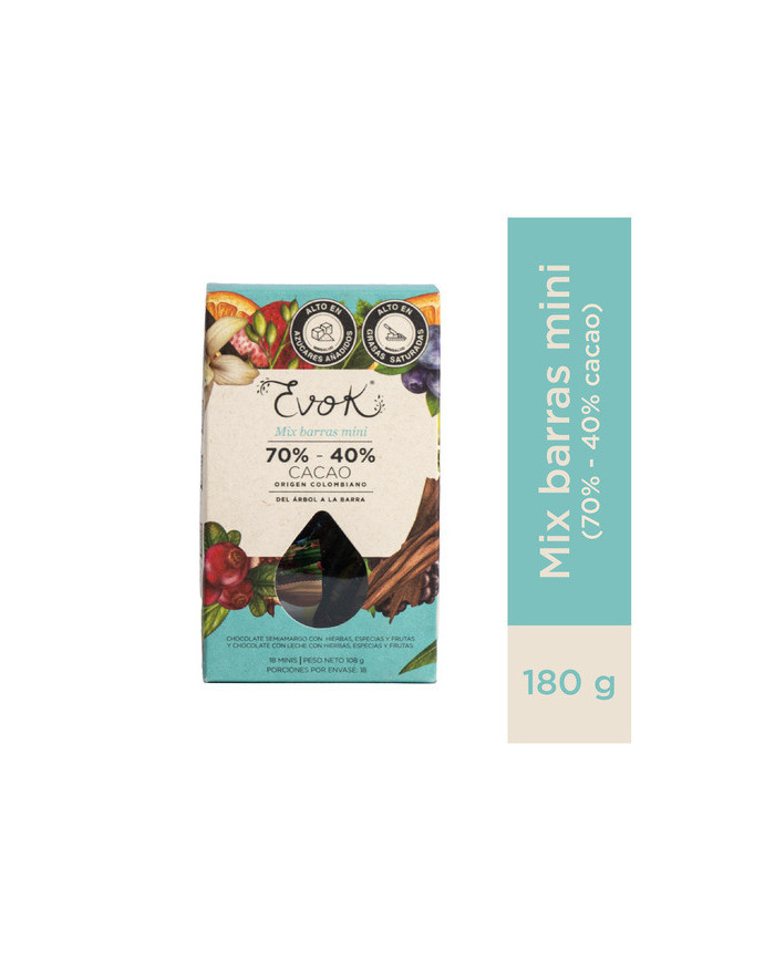 Choc Barra VTB 40% 70% Minis Nuevo Surt 108G