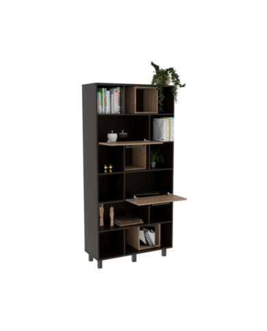 Biblioteca Wesley, Wengue y Miel, Con Amplio Espacio de Almacenamiento