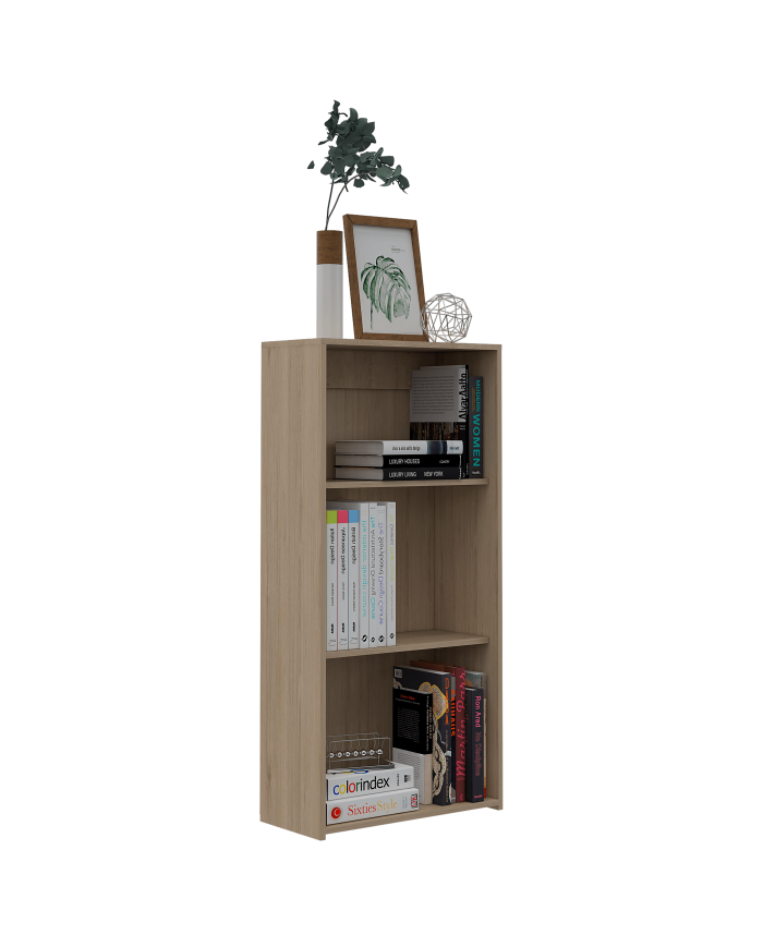 Biblioteca Leroy, Beige, Con Variedad de Entrepaños