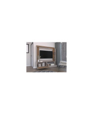 Mesa Para Tv Doha, Cocoa, Con Variedad de Entrepaños