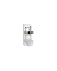 Gabinete de Baño Aqua, Café Claro y Blanco Duqueza , con Dos Puertas Para Su Almacenamiento