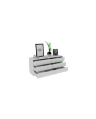 Organizador Azucena, Blanco Vainilla, con Seis Cajones Deslizables